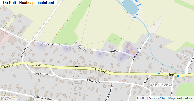 Do Polí - mapa podnikání