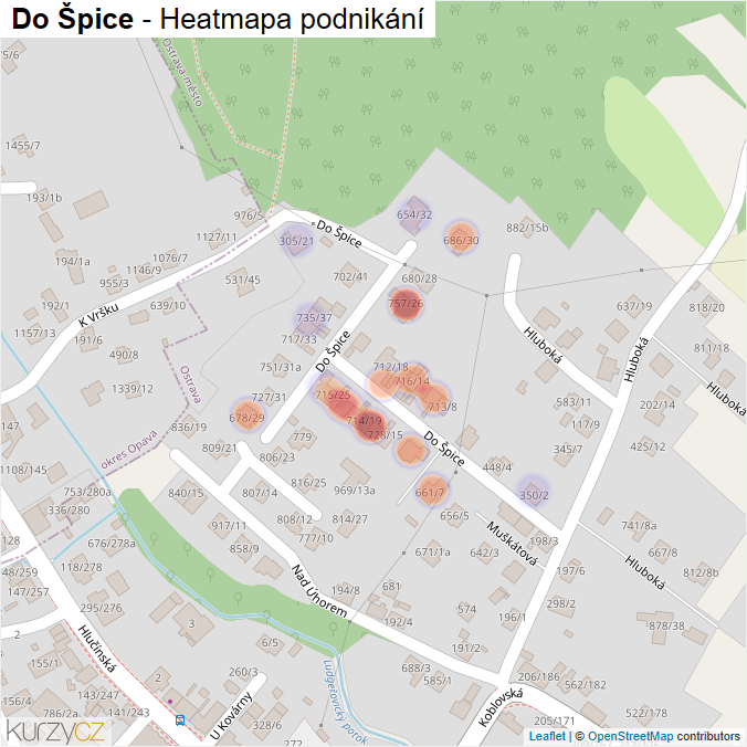 Mapa Do Špice - Firmy v ulici.