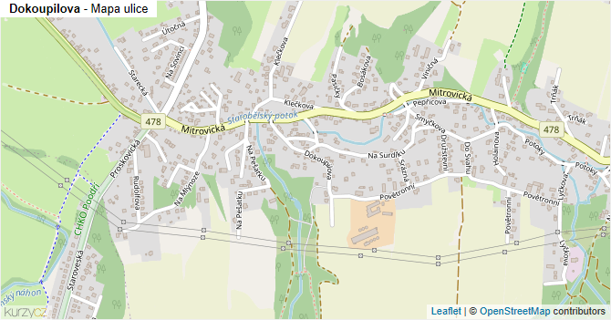 Dokoupilova - mapa ulice