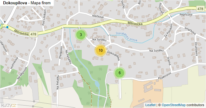 Dokoupilova - mapa firem