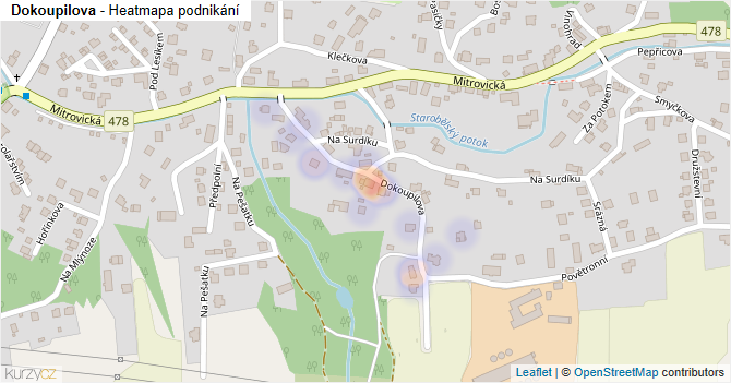 Dokoupilova - mapa podnikání