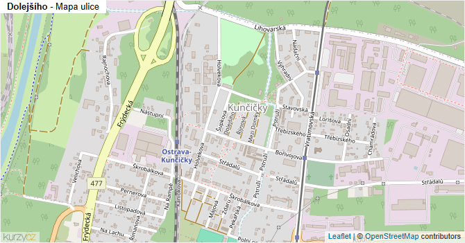 Dolejšího - mapa ulice