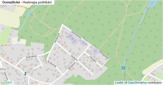 Domažlická - mapa podnikání