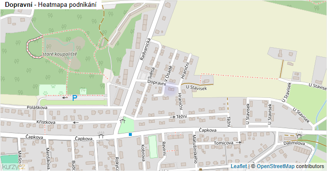 Dopravní - mapa podnikání