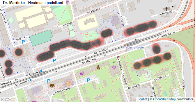 Dr. Martínka - mapa podnikání