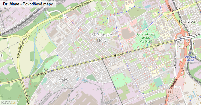 Dr. Maye - záplavové mapy stoleté vody