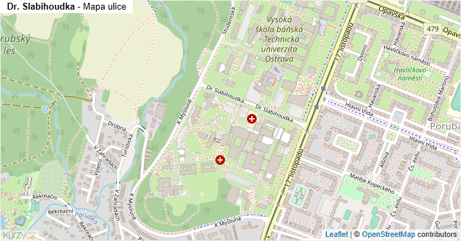 Dr. Slabihoudka - mapa ulice