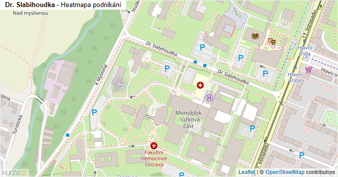 Dr. Slabihoudka - mapa podnikání