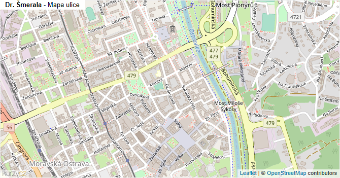 Dr. Šmerala - mapa ulice