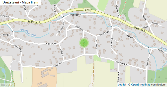 Družstevní - mapa firem