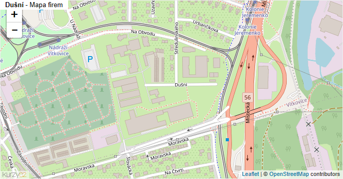Dušní - mapa firem