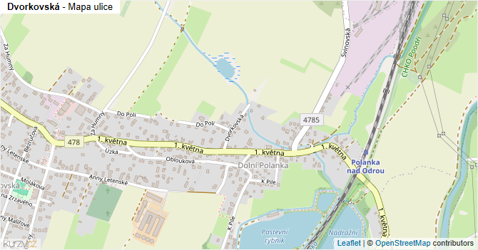 Dvorkovská - mapa ulice