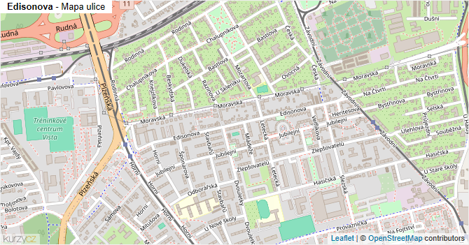Edisonova - mapa ulice