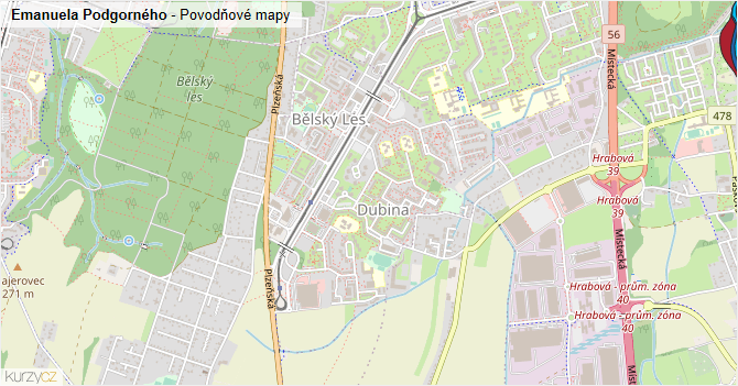 Emanuela Podgorného - záplavové mapy stoleté vody
