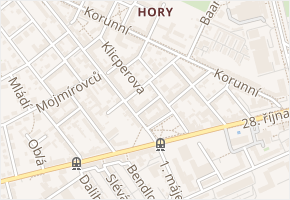 Emila Filly v obci Ostrava - mapa ulice