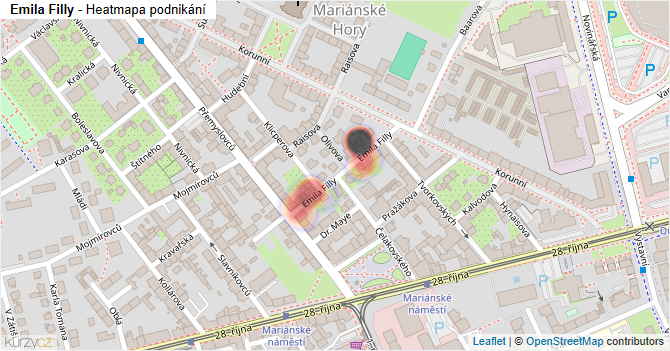Emila Filly - mapa podnikání