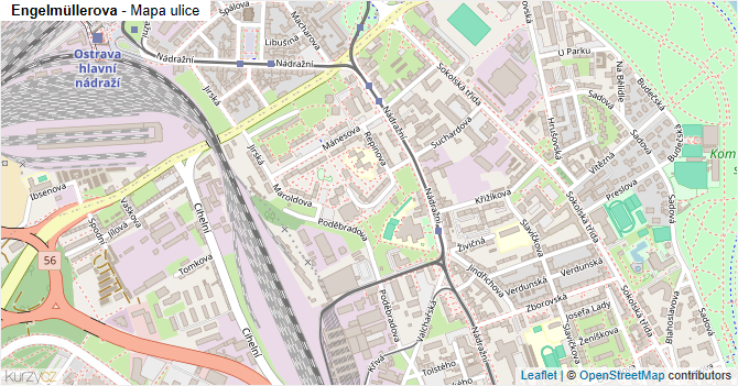 Engelmüllerova - mapa ulice
