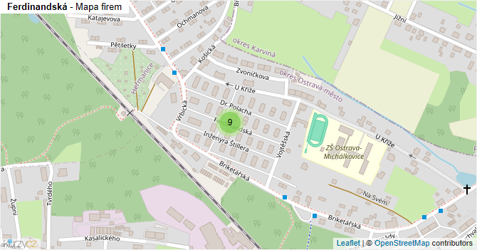 Ferdinandská - mapa firem