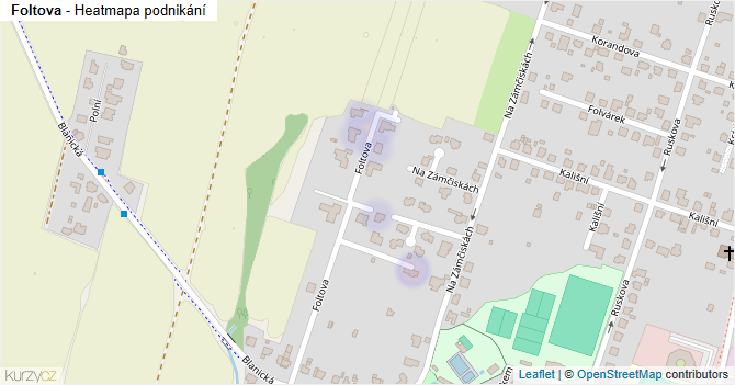 Foltova - mapa podnikání