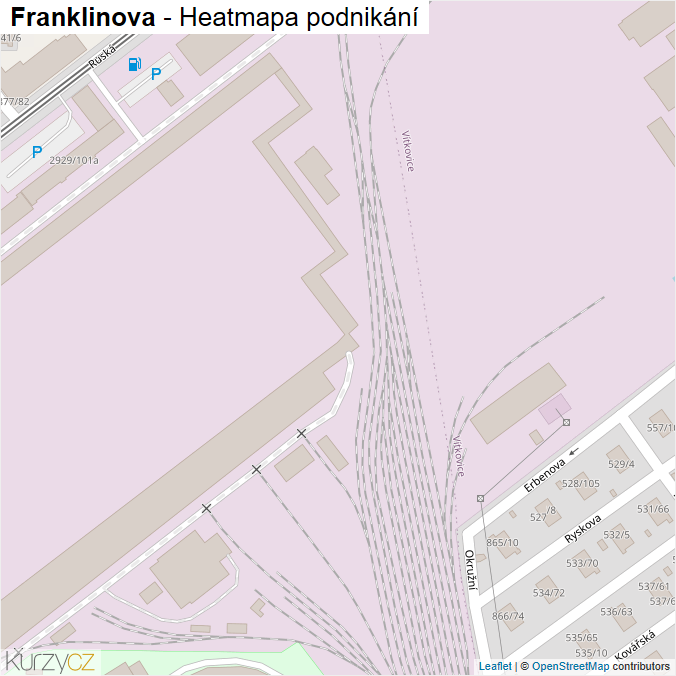 Mapa Franklinova - Firmy v ulici.