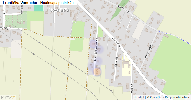 Františka Vantucha - mapa podnikání