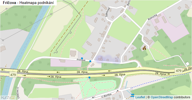 Fričova - mapa podnikání