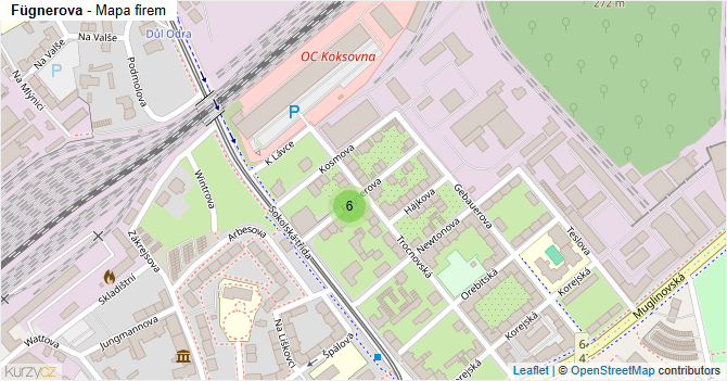 Fügnerova - mapa firem