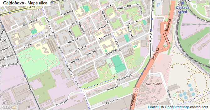 Gajdošova - mapa ulice