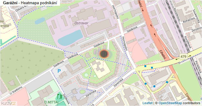 Garážní - mapa podnikání