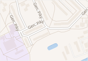 Gen. Píky v obci Ostrava - mapa ulice