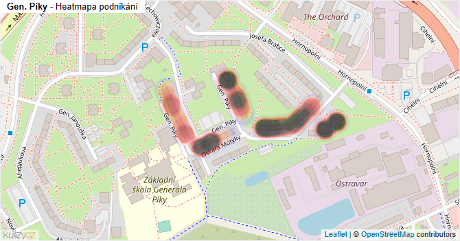Gen. Píky - mapa podnikání