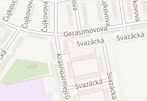 Gerasimovova v obci Ostrava - mapa ulice
