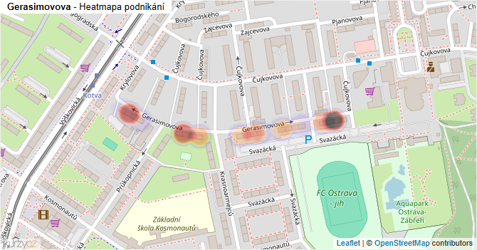 Gerasimovova - mapa podnikání
