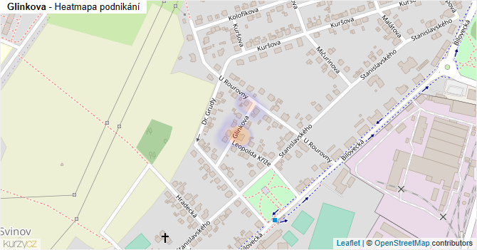 Glinkova - mapa podnikání