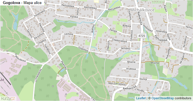 Gogolova - mapa ulice