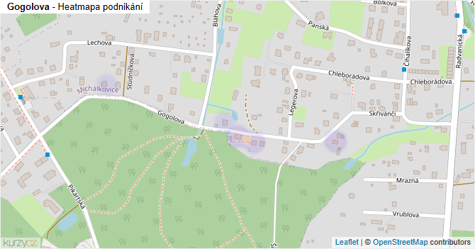 Gogolova - mapa podnikání