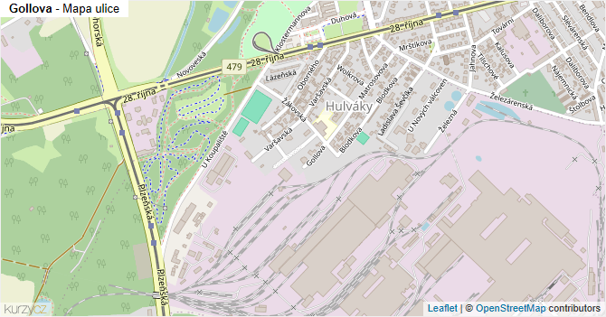 Gollova - mapa ulice