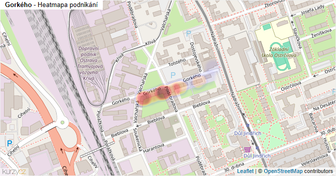Gorkého - mapa podnikání