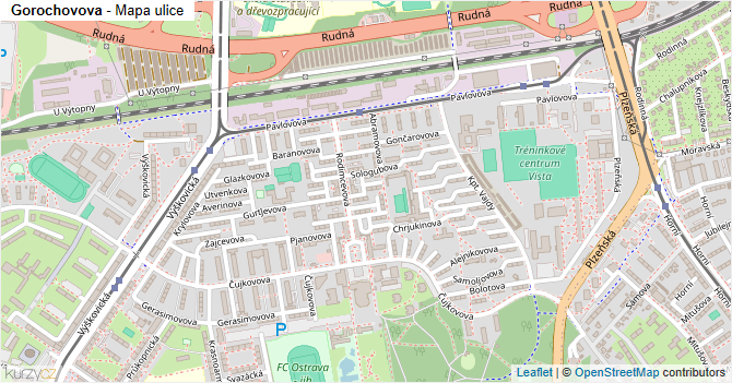 Gorochovova - mapa ulice