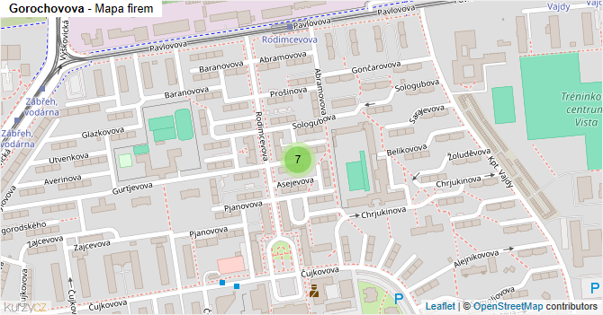 Gorochovova - mapa firem