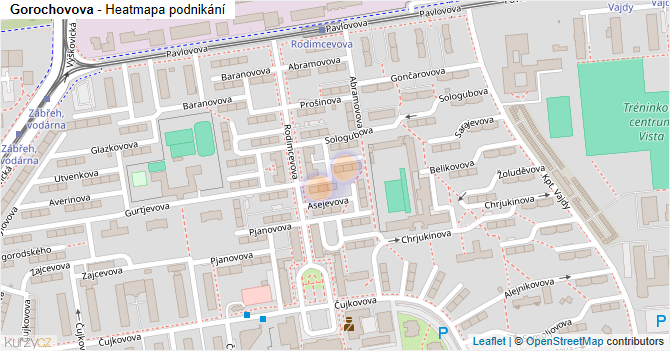 Gorochovova - mapa podnikání