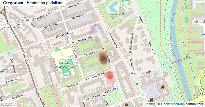 Gregorova - mapa podnikání