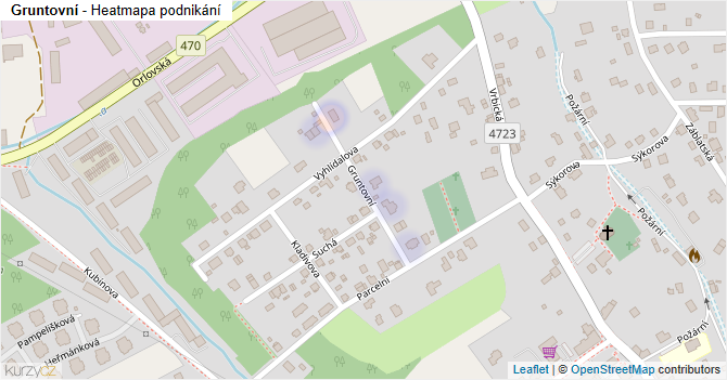 Gruntovní - mapa podnikání