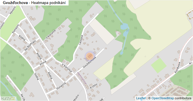 Gvužďochova - mapa podnikání