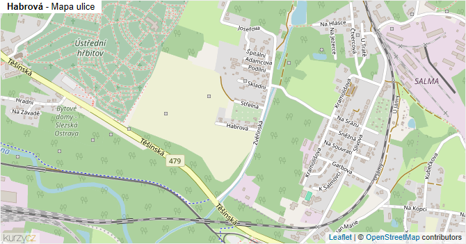 Habrová - mapa ulice