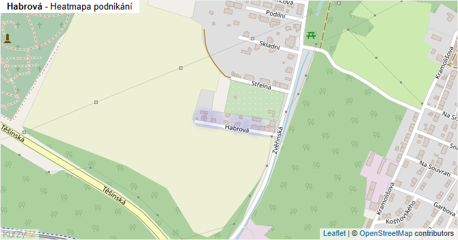 Habrová - mapa podnikání