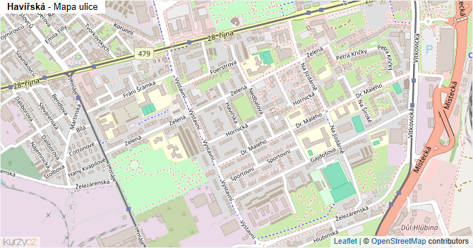 Havířská - mapa ulice