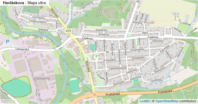 Havláskova - mapa ulice
