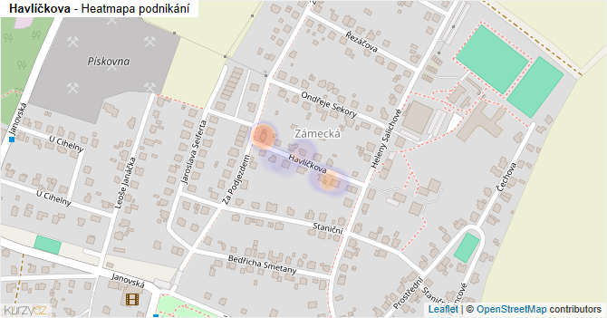 Havlíčkova - mapa podnikání