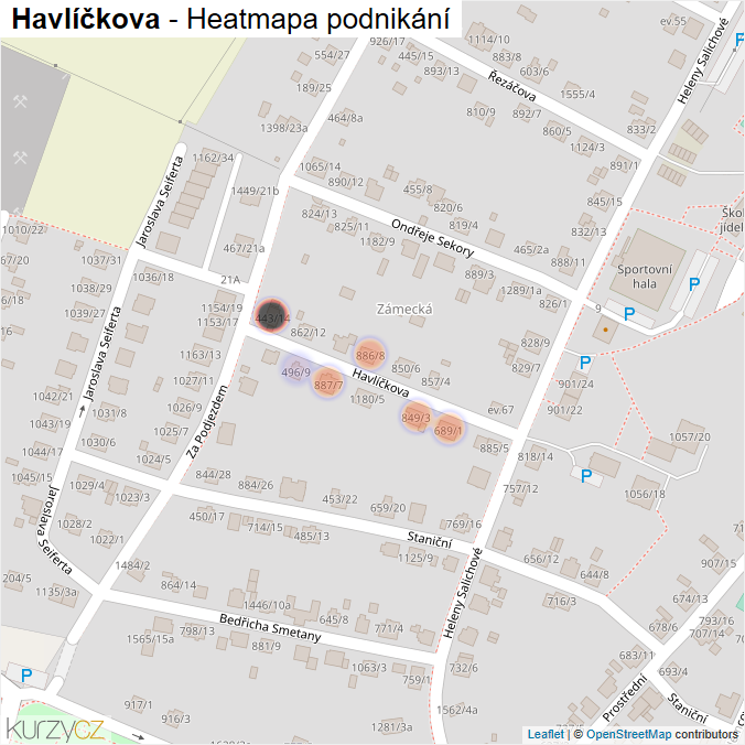 Mapa Havlíčkova - Firmy v ulici.
